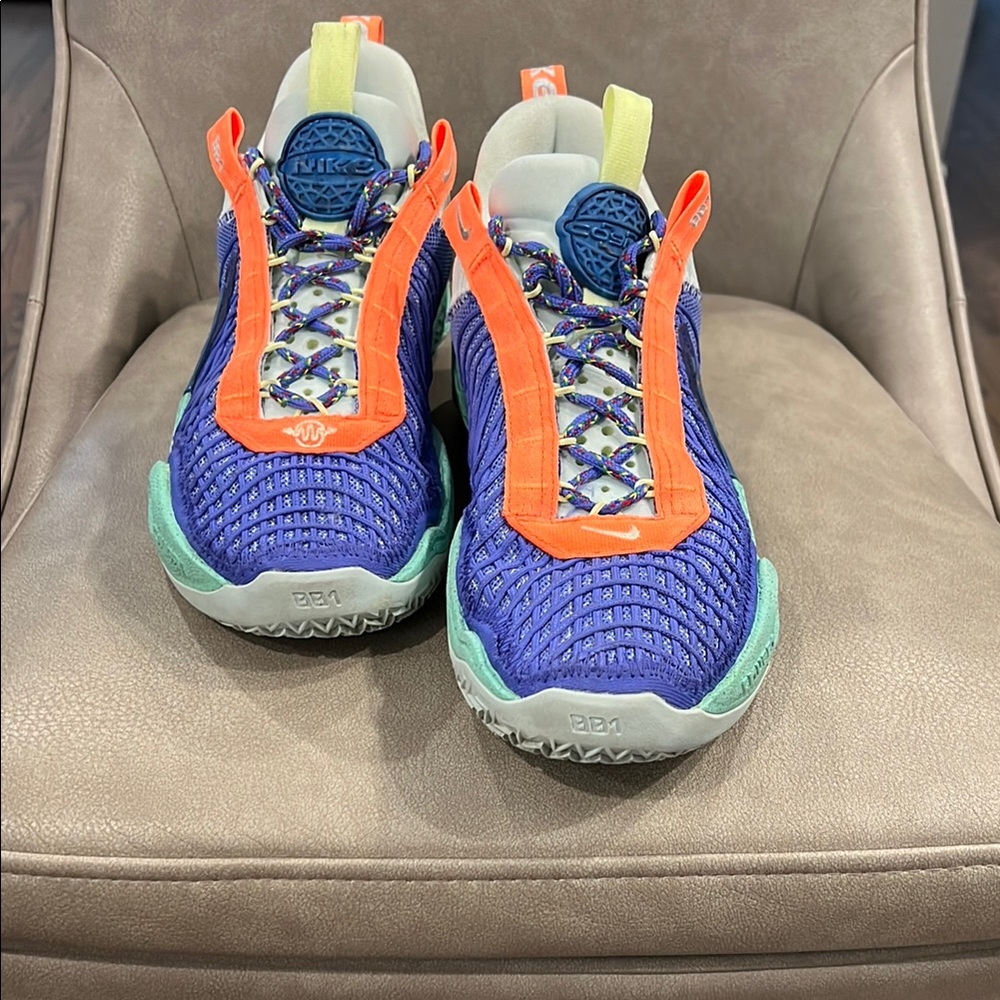 Nike Kids Blue and Orange Sneakers
